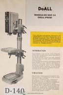 DoAll-DoAll Instruction Parts English German DG DGP-24 Drill Press Manual-DG-DG-24-01